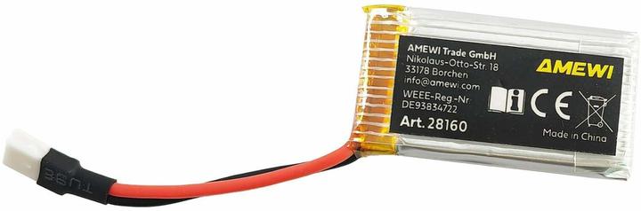 Actual product image Amewi LiPo Akku 1S 3,7V 300mAh 25C JST-Molex (3.70 V, 300 mAh)