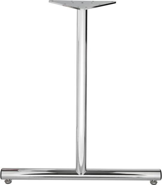 Image du produit Pied de table en T chromé poli H 695mm Largeur de pied 600mm