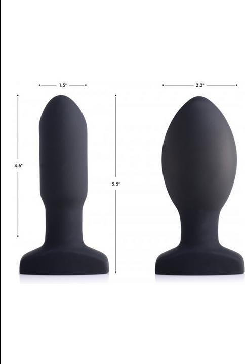 Actual product image Shots 10X Inflatable + Vibrating Missile Silicone Anal Plug