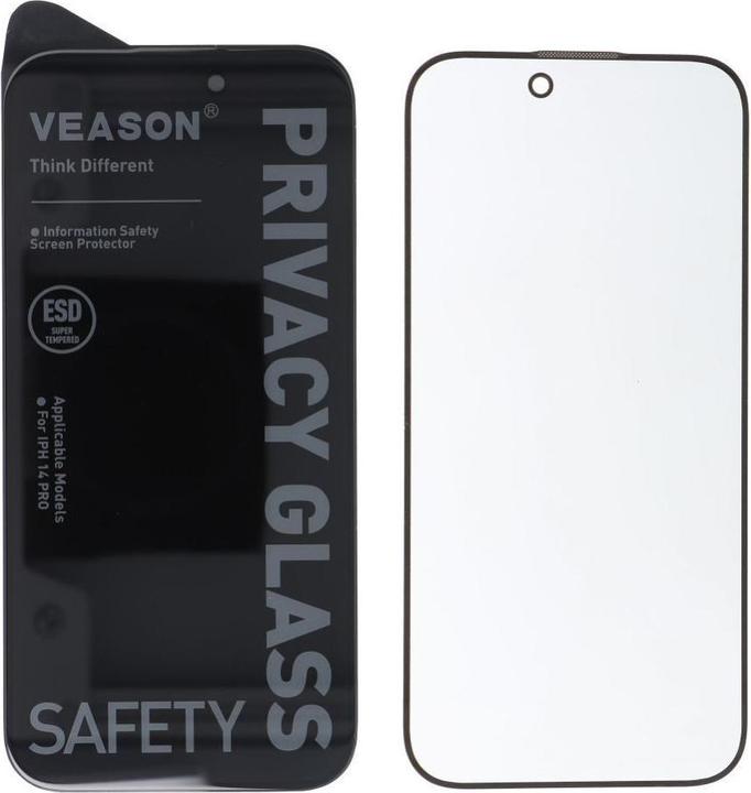 Actual product image Partner Telecom Protective glass Veason 6D Pro Veason Privacy Glass - for Iphone X / XS / 11 Pro black (1 Piece, Realme 11 Pro+, Apple iPhone X)