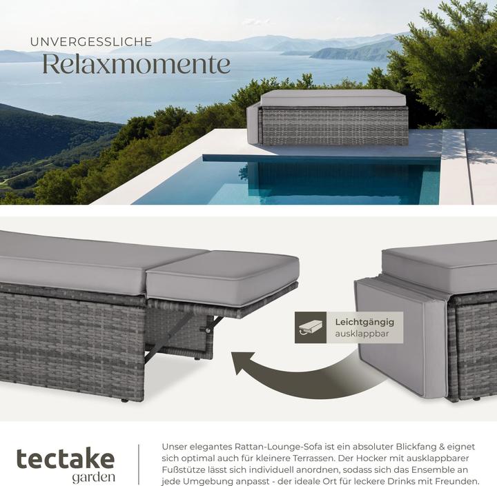 Actual product image tectake Rattan sofa Corfu, variant 2
