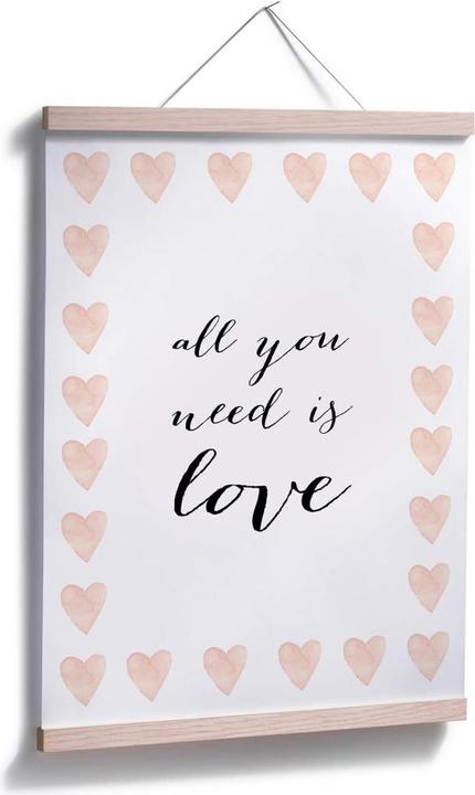 Image du produit Trenddeko Confetti & Crème - Tout ce dont vous avez besoin c'est d'amour (40 x 50 cm)