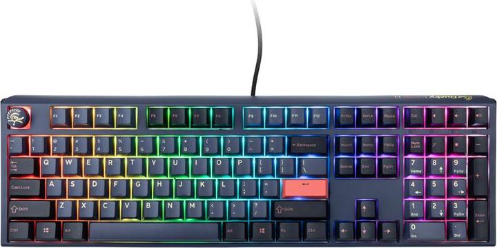 Produktbild Ducky One 3 Cosmic Blue Gaming Tastatur, RGB LED - MX-Red (US) (US, Kabelgebunden)