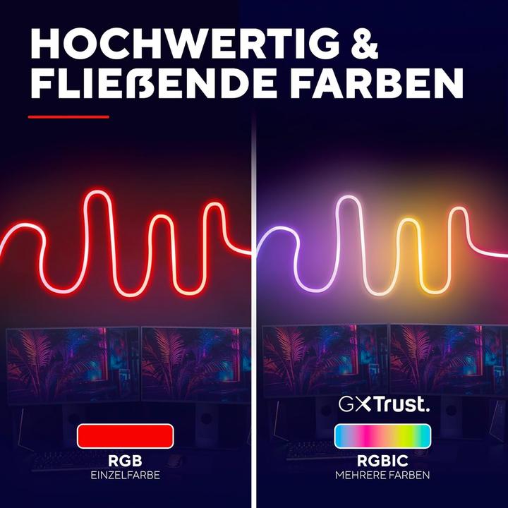Produktbild Trust GXT904 VYBZ RGBIC 5M LED NEON L (Mehrfarbig, 500 cm, Indoor)