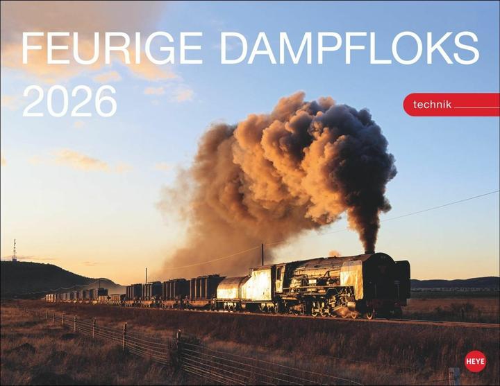 Produktbild Feurige Dampfloks Posterkalender 2026 (44 x 34 cm, Harter Einband, Deutsch)