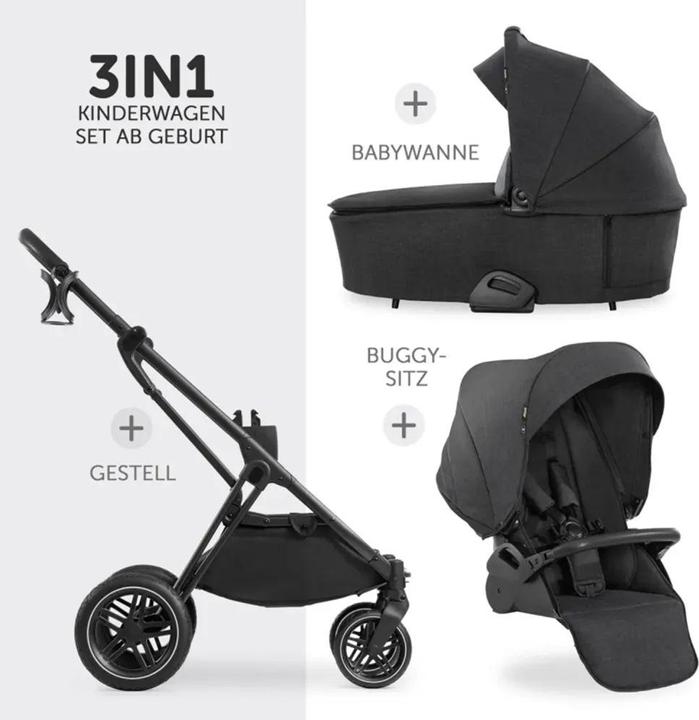 Produktbild Hauck 3in1 Kinderwagen-Set Vision X Trio Set Silver