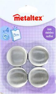 Actual product image Metaltex Magnet ø 3 cm Inox Set of 4 (4 x)