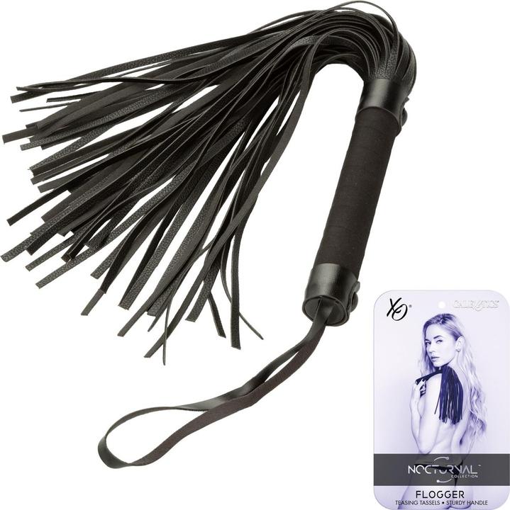 Actual product image CalExotics Nocturnal Flogger Leather Black