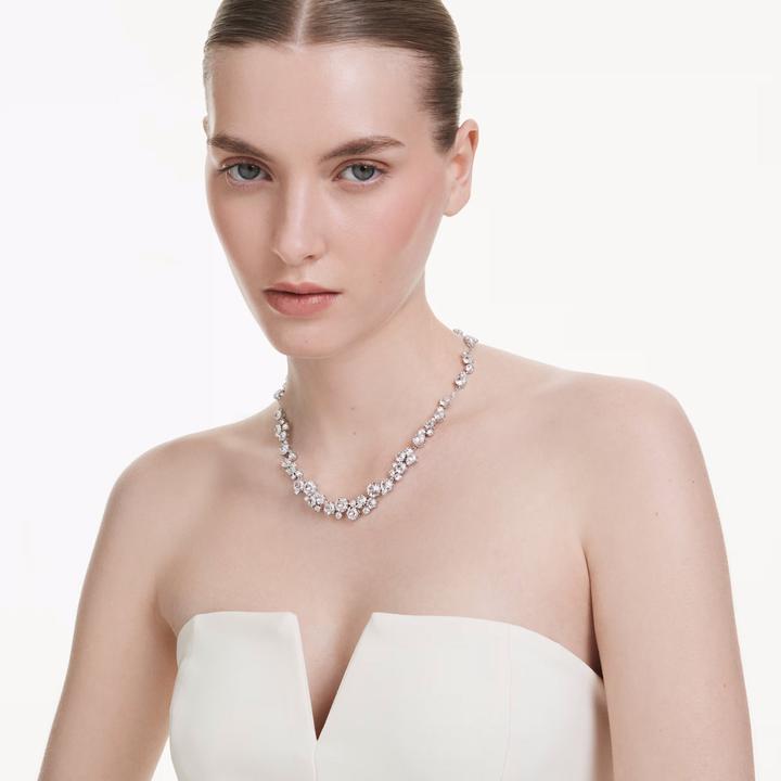 Immagine prodotto Swarovski Constella Halskette Rundschliff Weiss Rhodiniert (Metallo Swarovski)