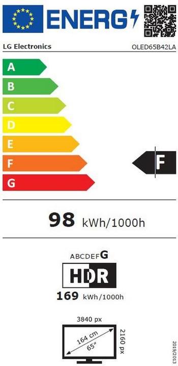 Energie-Label LG OLED65B42LA (65", B4, OLED, 2024)