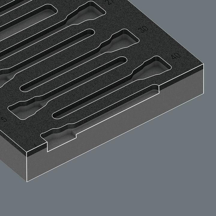 Actual product image Wera 9723 Foam insert Zyklop B bit socket set 1