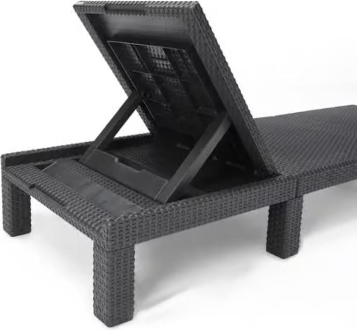 Produktbild Allibert Sonnenliege Daytona anthrazit 2-er Set - Rattanoptik (195 cm)