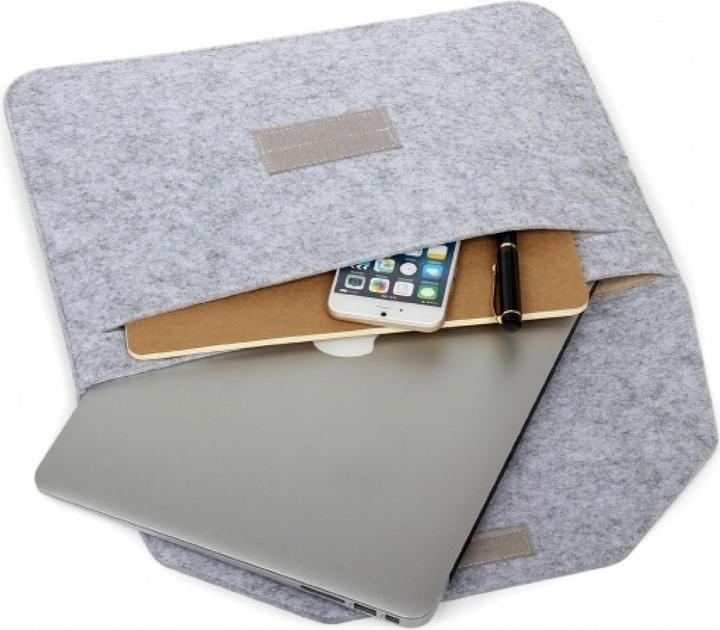 Actual product image Screenguard 2-in-1 Felt Sleeve Macbook & Notebook 12" 11" Felt Case (12", Apple)