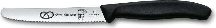 Produktbild Victorinox Gemüsemesser Swiss Classic Bayerische Brotzeit silber, schwarz glatt, Klinge: 11,0 cm (11 cm)
