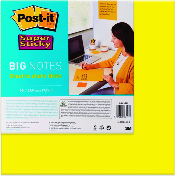 Image du produit Post-it Super Sticky grand format (28 x 28 cm)