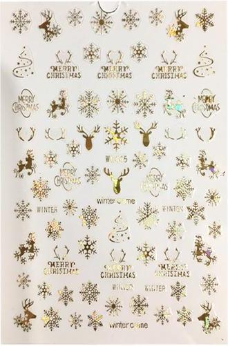 Produktbild BrillBird Weihnachtliche Sticker "WG-445" Holo Gold (Nagellacktrockner)