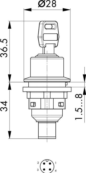 Immagine prodotto Schlegel SSWSSA28I C007 Interruttore a chiave 1pc.
