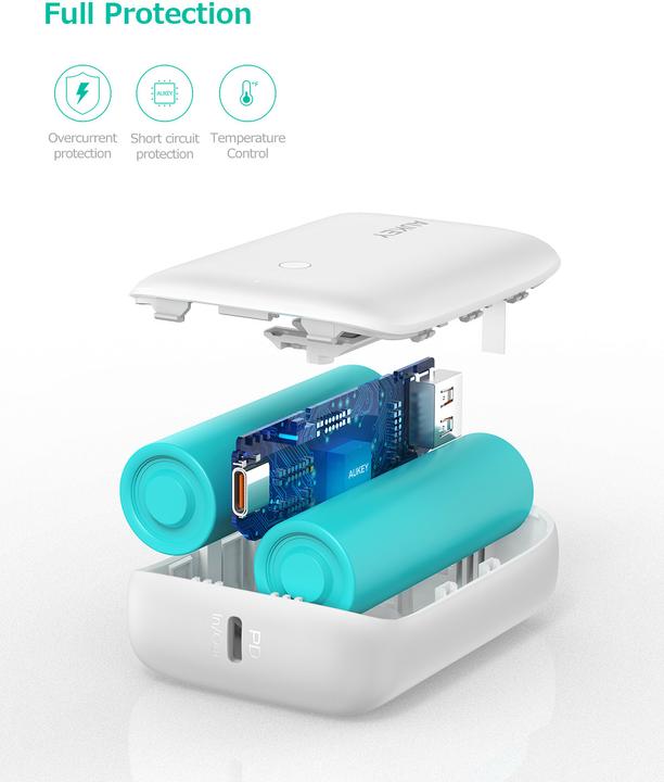 Produktbild Aukey Basix Mini (10000 mAh, 22.50 W, 37 Wh)