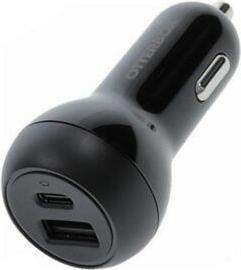 Actual product image OtterBox Car Charger 32W - 1 USB-C 20W + 1 USB-A 12W - black
