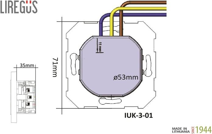 Actual product image Liregus SOCKET IUK-3-01 E/CH 3 4A