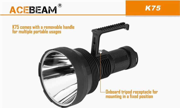 Actual product image AceBeam K75 LED Thrower Searchlight 6300 Lumen (25 cm, 6300 lm)
