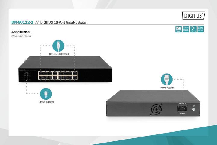 Produktbild Digitus 16-Port Gigabit Switch (16 Ports)