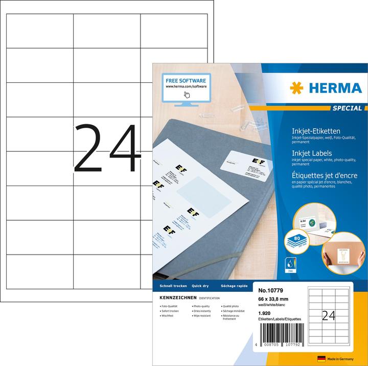 Produktbild HERMA Inkjet Etiketten A4