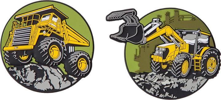 Schneiders Badges DumpTruck + Bagger 2 Stück (Zusätzliche Polsterung)