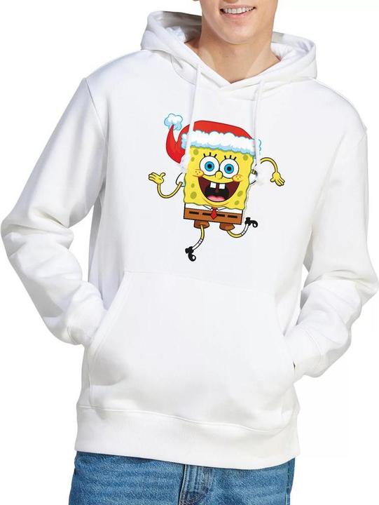Immagine prodotto Spongebob Squarepants Felpa con Cappuccio Natale Cappello da Babbo Natale Uomo (L)