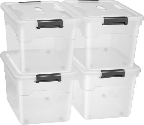 Immagine prodotto Juskys Set di scatole portaoggetti con coperchio (45 l)