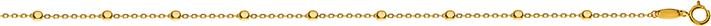 Image du produit Natsumi Schmuck Collier en or jaune 18K/750 Ancre ronde avec boules pendentif Boho (750/18 K Or jaune, 38 - 45 cm)