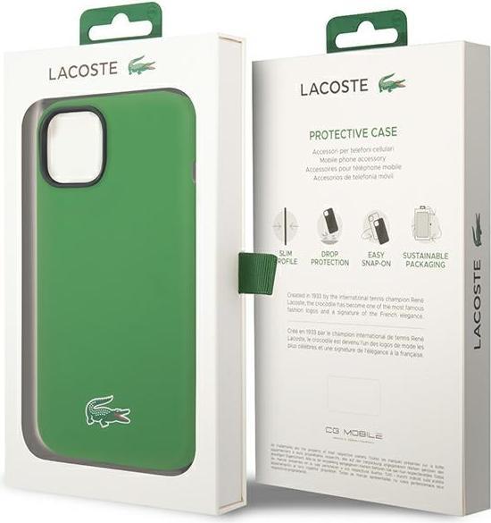 Image du produit Lacoste LCHMP14SSLON iPhone 14 / 15 / 13 6.1" green hardcase with Silicone and MagSafe (Apple iPhone 14, Apple iPhone 15, Apple iPhone 13)