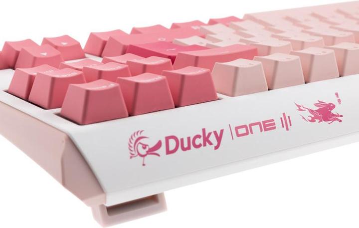 Produktbild Ducky One 3 Gossamer Pink TKL Gaming Tastatur - MX-Ergo-Clear (DE, Kabelgebunden)