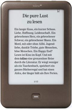 Image du produit tolino shine (6", 4 Go, Marron)