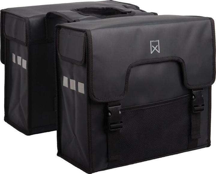 Willex Wilex Shopper - Doppelfahrradsack - 38 Liter - Matt Black (Gepäckträgertasche)