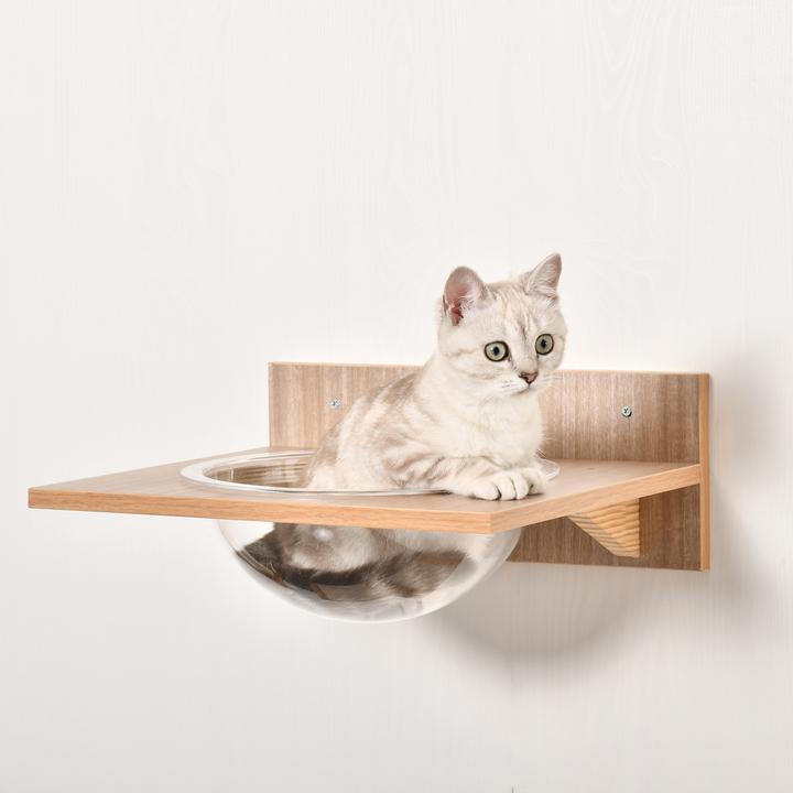 Immagine prodotto PawHut Parete di arrampicata per gatti (17.50 cm, Marrone chiaro)