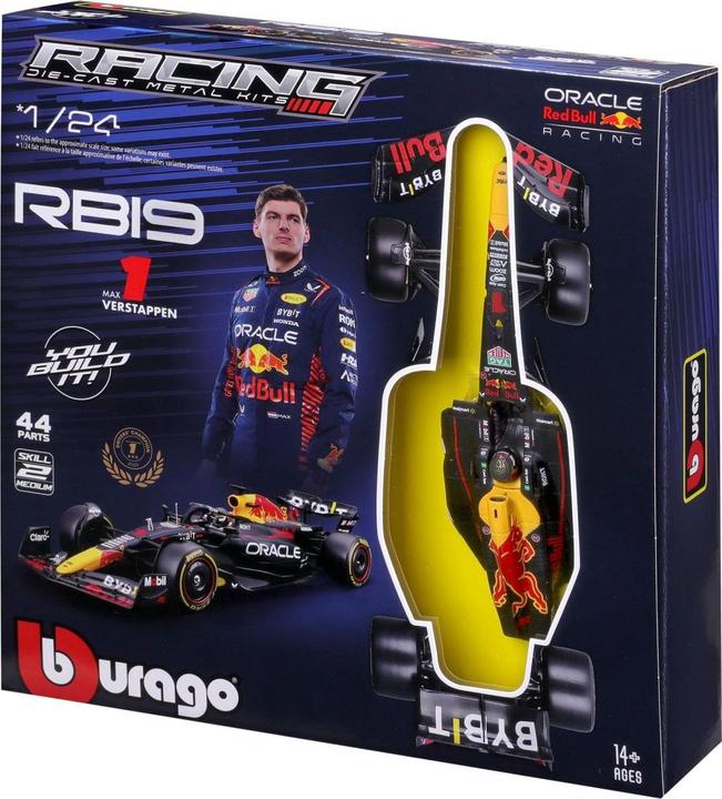 Actual product image Bburago Red Bull F1 RB19 1/24 Kit Verstappen 2024