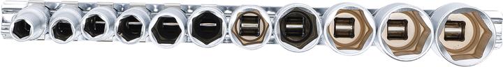 Produktbild BGS Steckschlüssel-Einsatz-Satz Sechskant, tief 10 mm (3/8") Zollgrössen 11-tlg. (3/8")