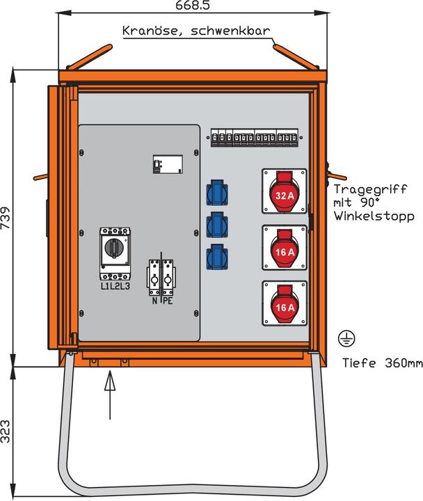 Produktbild Walther Werke WAL WV0280R1 Verteilerschrank 44kVA