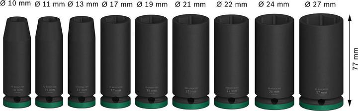 Actual product image Bosch Professional Zubehör PRO Impact (19 mm, 24 mm, 22 mm, 10 mm, 21 mm, 27 mm, 17 mm, 11 mm, 13 mm)