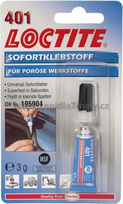 Produktbild Loctite Sofortklebstoff 401 (3 g, 3000 ml)