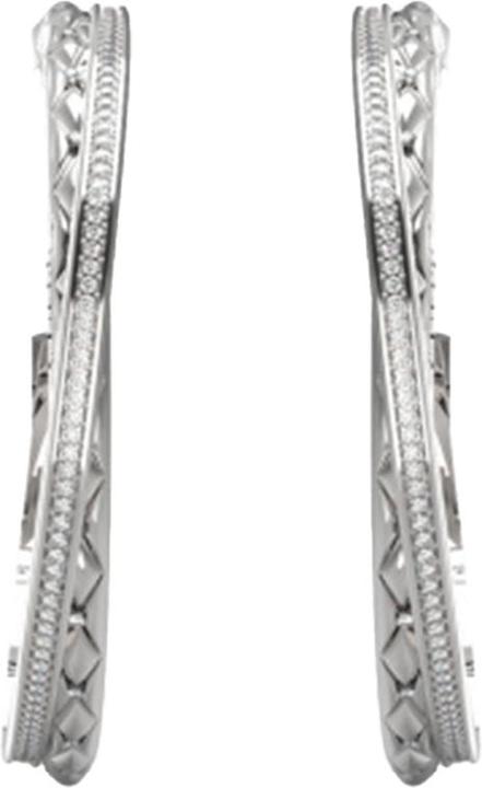Produktbild Guess 52MM MATELASSE & PAVE HOOPS Ohrringe (Edelstahl)