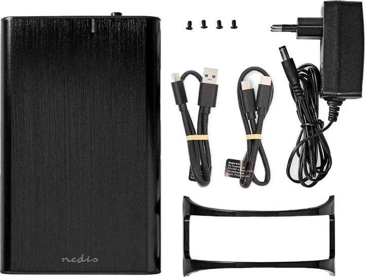 Image du produit Nedis Boîtier pour disque dur | 3.5 " | USB 3.1 Gen1 | USB Type-A / USB Type-C™ | Notebook / PC | Alumini (3.5")