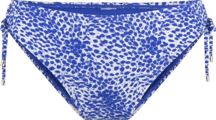 Blue and white print