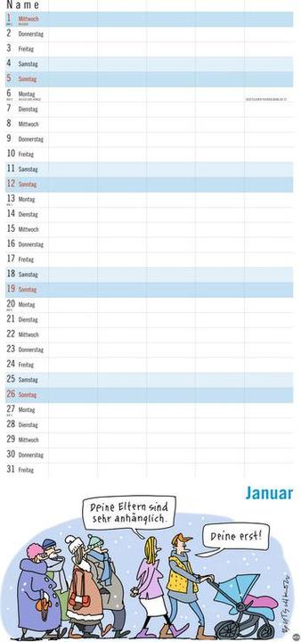 Actual product image Heye Family planner (21 x 45 cm, Hardcover, German)