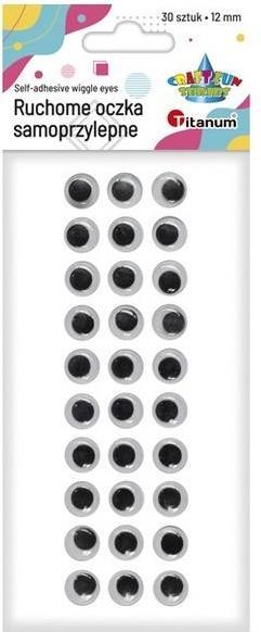 Actual product image Titanum Selbstklebende Augen ohne Wimpern 12mm rund 30Stk (Artificial eyelashes)