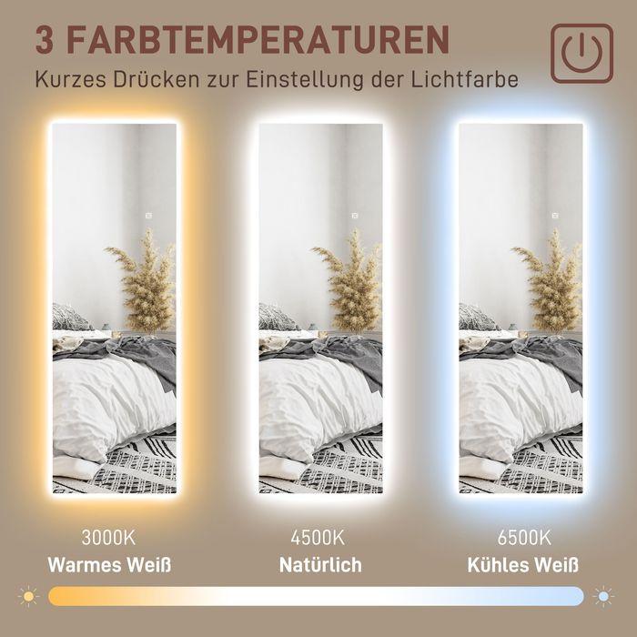 Produktbild Swisshandel24 Ganzkörperspiegel 40 x 120 cm Standspiegel mit LED Lichte, Wandspiegel