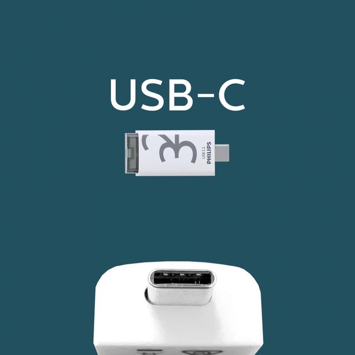 Produktbild Philips USB 3.2 32GB Click Series Gen 1 USB-C (32 GB, USB-C)
