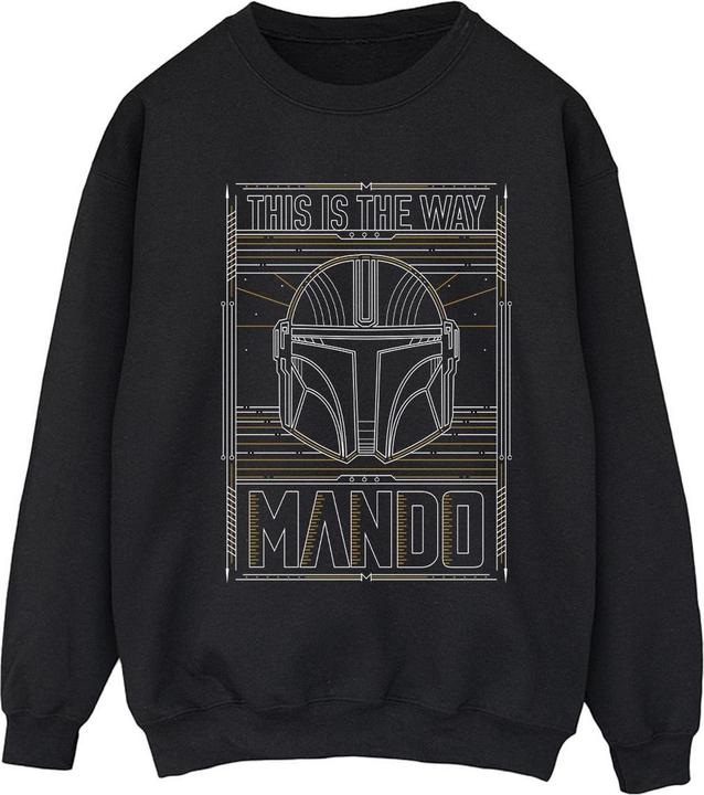 Produktbild Star Wars The Mandalorian The Way Outline Helm Sweatshirt (XL)