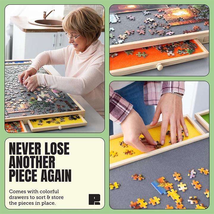 Produktbild Puzzle Ready Puzzlebrett mit bunten Schubladen (1500 Teile)